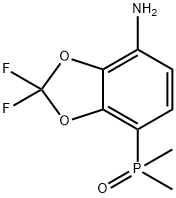 (7-氨基-2,2-二氟苯并[D][1,3]二氧杂环戊烯-4-基)二甲基氧化膦 结构式