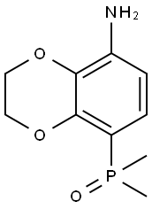 (8-氨基-2,3-二氢苯并[B][1,4]二噁英-5-基)二甲基氧化膦 结构式