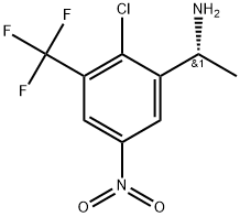 (R)-1-(2-氯-5-硝基-3-(三氟甲基)苯基)乙-1-胺 结构式