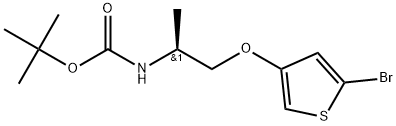 (S)-(1-((5-溴噻吩-3-基)氧基)丙-2-基)氨基甲酸叔丁酯 结构式