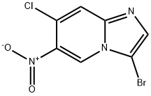 3-溴-7-氯-6-硝基咪唑并[1,2-A]吡啶 结构式