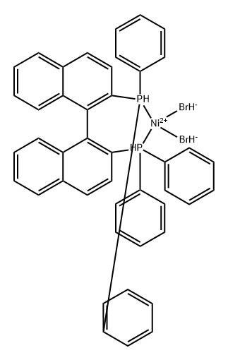 S-(-)-1,1'-联萘-2,2'-双二苯膦溴化镍(II) 结构式