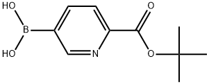 (6-(叔丁氧基羰基)吡啶-3-基)硼酸 结构式