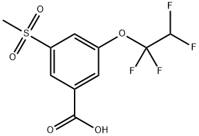 3-(甲磺酰基)-5-(1,1,2,2-四氟乙氧基)苯甲酸 结构式