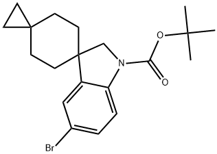 5″-溴代二吡啶[环丙烷-1,1′-环己烷-4′,3″-二氢吲哚]-1″-羧酸叔丁酯 结构式