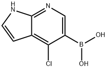 (4-氯-1H-吡咯并[2,3-B]吡啶-5-基)硼酸 结构式