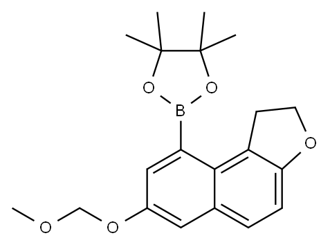 萘并[2,1-B]呋喃,1,2-二氢-7-(甲氧基甲氧基)-9-(4,4,5,5-四甲基-1,3,2-二氧硼杂环戊烷-2-基) 结构式