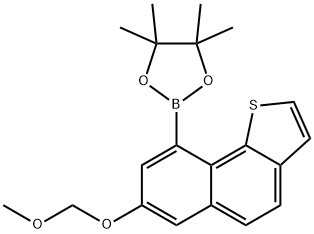 7-(甲氧基甲氧基)-9-(4,4,5,5-四甲基-1,3,2-二氧硼杂环戊烷-2-基)萘并[1,2-B]噻吩 结构式
