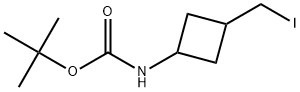 (3-(碘甲基)环丁基)氨基甲酸叔丁酯 结构式