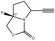 (7AS)-5-乙炔基四氢-1H,3H-吡咯并[1,2-C]噁唑-3-酮 结构式