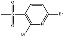 2,6-二溴-3-(甲砜基)吡啶 结构式