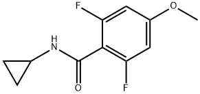 N-cyclopropyl-2,6-difluoro-4-methoxybenzamide 结构式