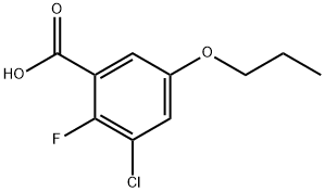 3-Chloro-2-fluoro-5-propoxybenzoic acid 结构式