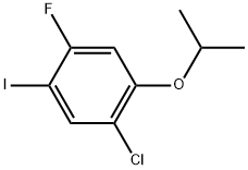 1-Chloro-4-fluoro-5-iodo-2-isopropoxybenzene 结构式