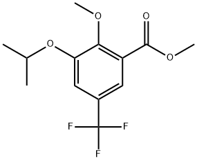 Methyl 3-isopropoxy-2-methoxy-5-(trifluoromethyl)benzoate 结构式