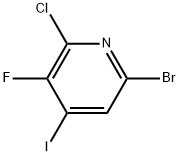 6-溴-2-氯-3-氟-4-碘吡啶 结构式