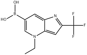 (4-乙基-2-(三氟甲基)-4H-吡咯并[3,2-B]吡啶-6-基)硼酸 结构式