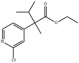 4-吡啶乙酸2-氯-Α-甲基-Α-(1-甲基乙基)-乙酯 结构式