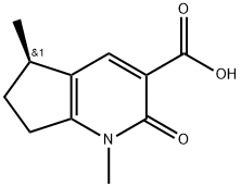 (R)-1,5-二甲基-2-氧代-2,5,6,7-四氢1H-环戊二烯并[B]吡啶-3-羧酸 结构式