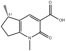 (S)-1,5-二甲基-2-氧代-2,5,6,7-四氢-1H-环戊[B]吡啶-3-羧酸 结构式