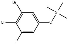 Benzene, 1-bromo-2-chloro-3-fluoro-5-[(trimethylsilyl)oxy]- 结构式