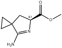 (S)-4-氨基-5-氮杂螺[2.4]庚-4-烯-6-甲酸甲酯 结构式