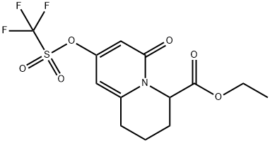6-氧代-8-((三氟甲基)磺酰基)氧基-1,3,4,6-四氢-2H-喹啉-4-羧酸乙酯 结构式