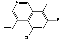 5-氯-7,8-二氟异喹啉-4-甲醛 结构式