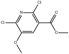 2,6-二氯-5-甲氧基烟酸甲酯 结构式