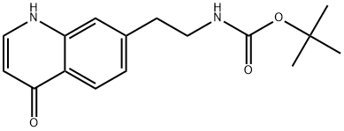 (2-(4-氧代-1,4-二氢喹啉-7-基)乙基)氨基甲酸叔丁酯 结构式