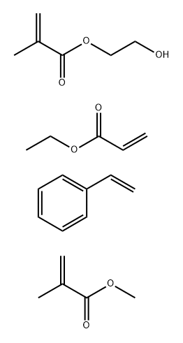 苯乙烯与甲基丙烯酸甲酯、丙烯酸乙酯和甲基丙烯酸羟乙基酯的共聚物 结构式