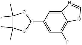 7-氟-5-(4,4,5,5-四甲基-1,3,2-二噁硼烷-2-基)苯并[D]噁唑 结构式