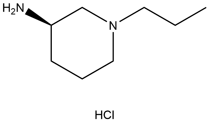 (R)-1-丙基-3-氨基哌啶盐酸盐 结构式