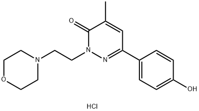 Morpholinoethyl-2 methyl-4 (p-hydroxyphenyl)-6 pyridazone-3 chlorhydra te [French] 结构式