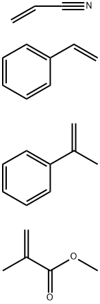 2-甲基-2-丙烯酸甲酯与2-丙烯腈、(1-甲基乙烯基)苯和乙烯基苯的聚合物 结构式