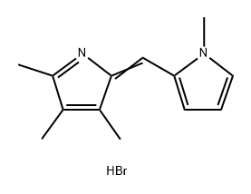 1H-Pyrrole, 1-methyl-2-[(3,4,5-trimethyl-2H-pyrrol-2-ylidene)methyl]-, hydrobromide (1:1) 结构式