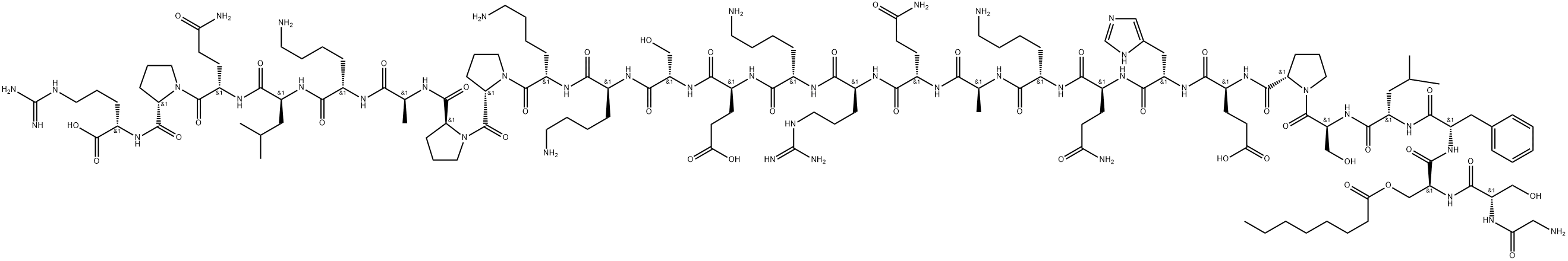 DES-GLN14-GHRELIN (大鼠) TFA 结构式