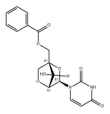 化合物 5'-O-BENZOYL-2'-O,4'-C-METHYLENEURIDINE 结构式