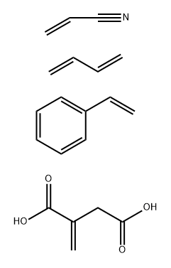 亚甲基丁二酸、1,3-丁二烯、苯乙烯和2-丙烯腈的聚合物 结构式