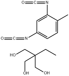 2-乙基-2-(羟甲基)-1,3-丙二醇与2,4-二异氰酸根合-1-甲基苯的聚合物 结构式