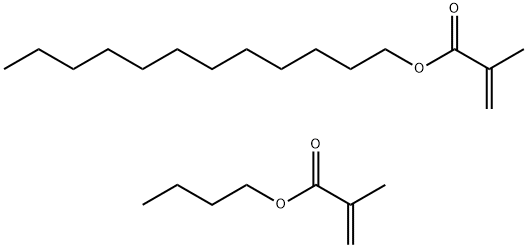 2-甲基-2-丙烯酸丁基酯与2-甲基-2-丙烯酸十二烷基酯的聚合物 结构式