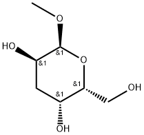 Methyl 3-deoxy-α-D-galactopyranoside 结构式