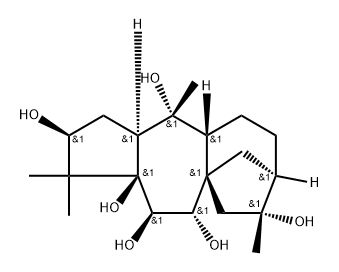 Grayanotoxane-3β,5,6β,7α,10,16-hexol 结构式