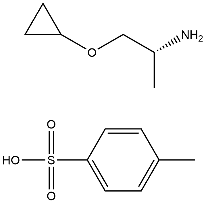 (1R)-2-Cyclopropoxy-1-methyl-ethylamine tosylate 结构式