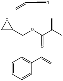 2-甲基-2-丙烯酸环氧乙烷基甲酯与乙烯基苯和2-丙烯腈的聚合物(9CL) 结构式