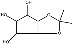 4H-Cyclopenta-1,3-dioxole-4,5,6-triol,tetrahydro-2,2-dimethyl-,stereoisomer(8CI) 结构式
