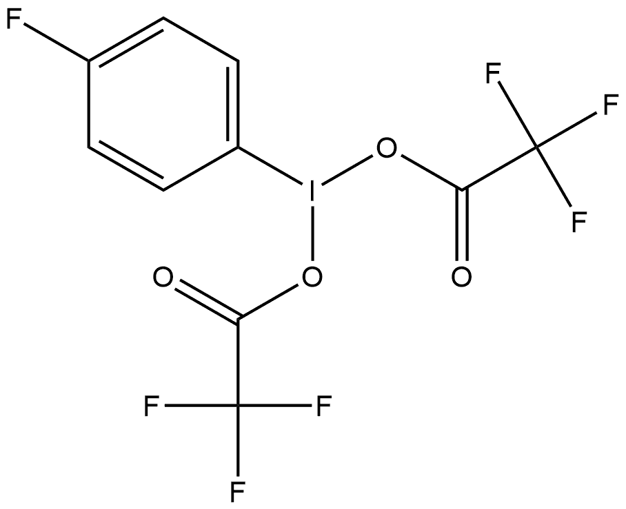 Iodine, (4-fluorophenyl)bis(2,2,2-trifluoroacetato-κO)- 结构式