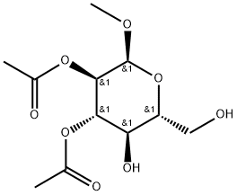Methyl 2,3-di-O-acetyl-α-D-glucopyranoside 结构式