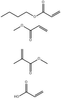 2-甲基-2-丙烯酸甲酯与2-丙烯酸丁酯、2-丙烯酸甲酯和2-丙烯酸的聚合物 结构式