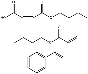 (Z)-2-丁烯二酸单丁酯与2-丙烯酸丁酯和乙烯基苯的聚合物 结构式